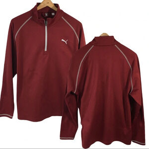 B7 Mens Puma Half Zip Pullover Athletic Performance Track Jacket L